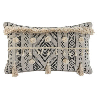 Cuscino Home ESPRIT Bianco Nero Boho 50 x 8 x 30 cm