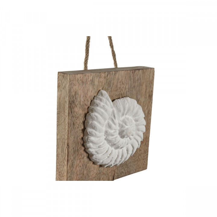 Ophangdecoratie Home ESPRIT Wit Natuurlijk Mediterrane 15,5 x 4 x 80 cm (2 Stuks)