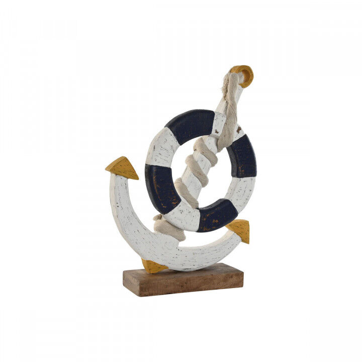 Decoratieve figuren Home ESPRIT Wit Natuurlijk Marineblauw 34 x 9 x 45 cm