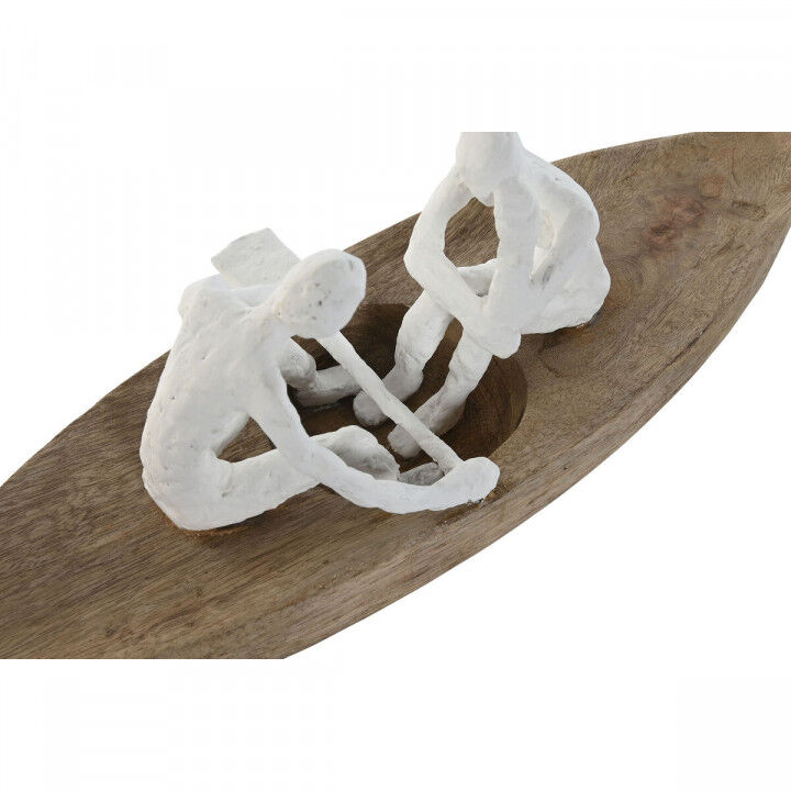 Decoratieve figuren Home ESPRIT Wit Natuurlijk Boot Mediterrane 42 x 14 x 16 cm