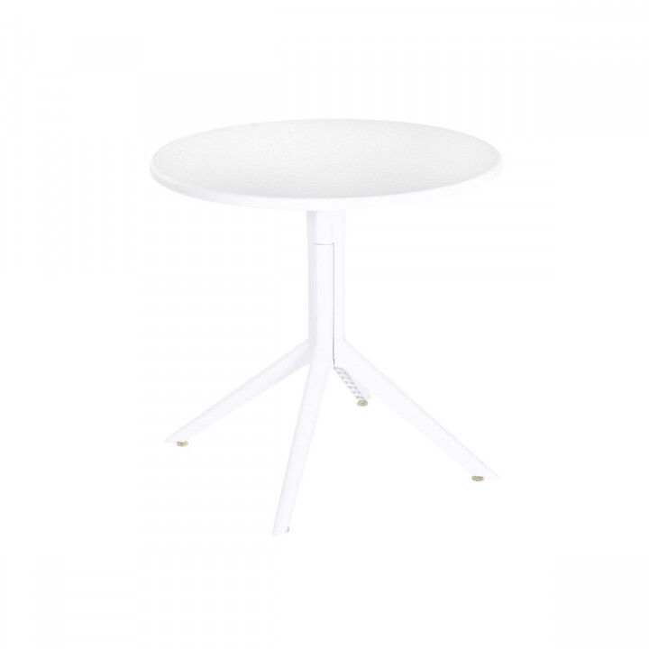 Tavolo da Pranzo Home ESPRIT Bianco Metallo polipropilene 80 x 80 x 75 cm