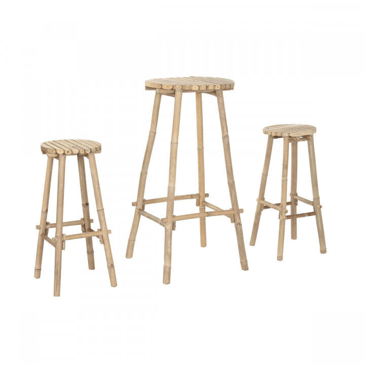 Tisch-Set mit 2 Stühlen Home ESPRIT Bambus 50 x 50 x 105 cm