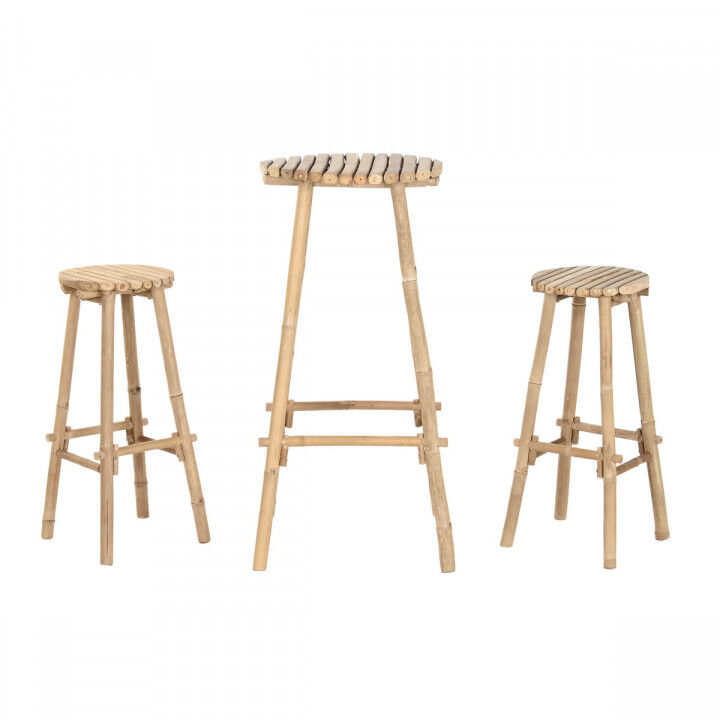 Tafel met twee stoelen Home ESPRIT Bamboe 50 x 50 x 105 cm