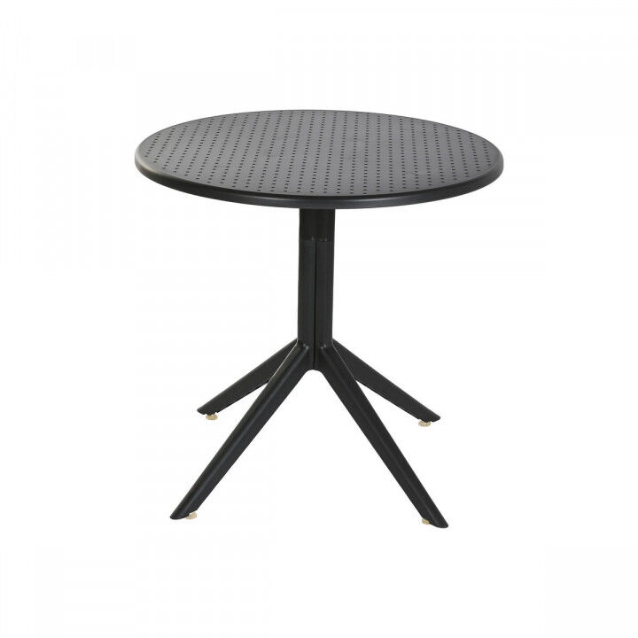 Eettafel Home ESPRIT Zwart Metaal Polypropyleen 80 x 80 x 75 cm