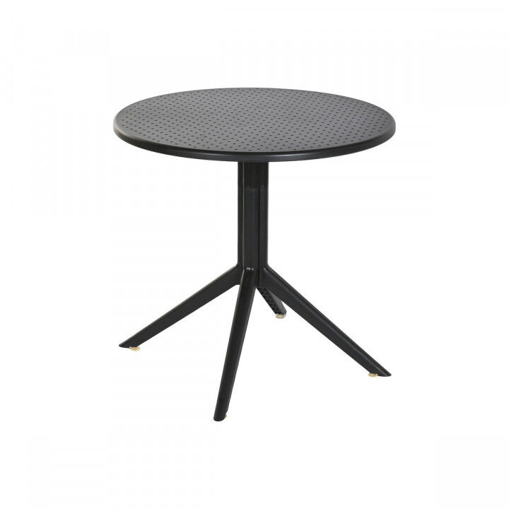 Dining Table Home ESPRIT Black Metal polypropylene 80 x 80 x 75 cm