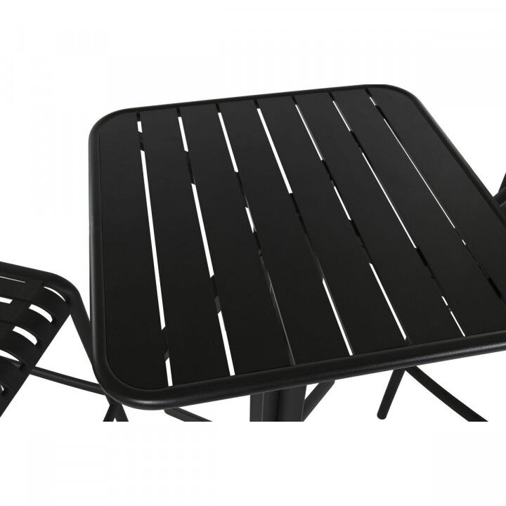 Conjunto de Mesa con 2 Sillas Home ESPRIT Negro Metal Polipropileno 60 x 60 x 102 cm