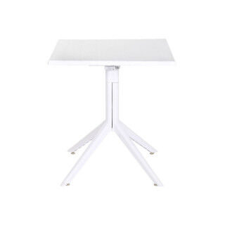 Tavolo da Pranzo Home ESPRIT Bianco Metallo polipropilene 70 x 70 x 75 cm