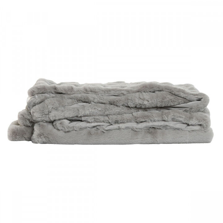 Decke Home ESPRIT Hellgrau 220 x 240 x 1 cm