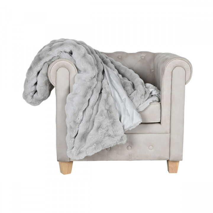 Manta Home ESPRIT Gris claro 220 x 240 x 1 cm