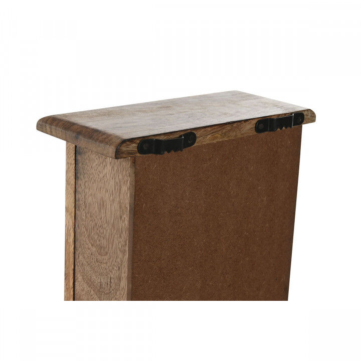 Armadietto portachiavi Home ESPRIT Azzurro Bianco Naturale 18 x 7,5 x 28 cm