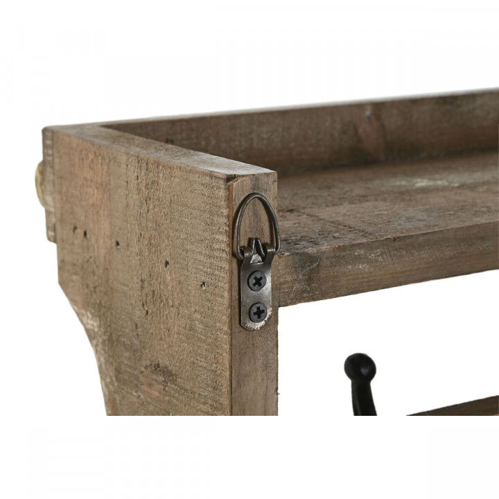 Wandkapstok Home ESPRIT Bruin Zwart Hout Metaal 67 x 17 x 27 cm