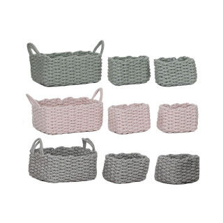 Set de basket Home ESPRIT Corde 32 x 25 x 15 cm