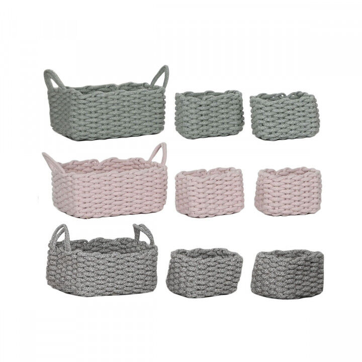 Korb-Set Home ESPRIT Schnur 32 x 25 x 15 cm