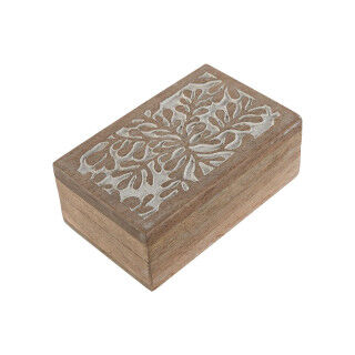 Jewelry box Home ESPRIT White Natural Mango wood (2 Pieces)