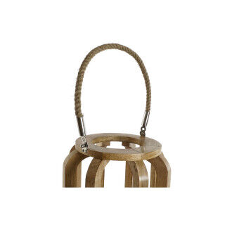 Portacandele Home ESPRIT Naturale Cristallo Legno di mango 25 x 25 x 35 cm