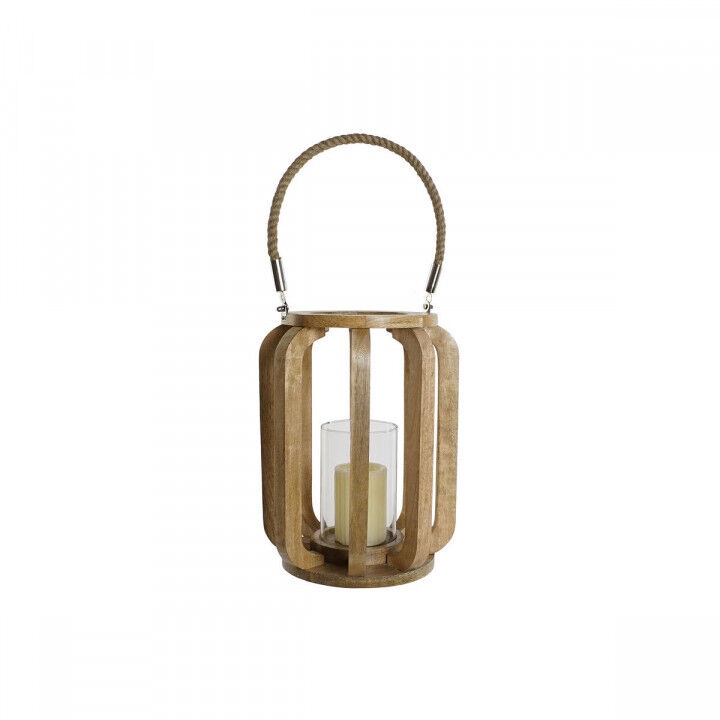 Candleholder Home ESPRIT Natural Crystal Mango wood 25 x 25 x 35 cm