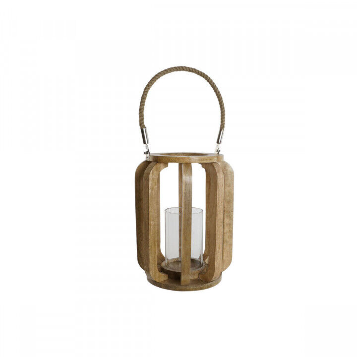 Candleholder Home ESPRIT Natural Crystal Mango wood 25 x 25 x 35 cm