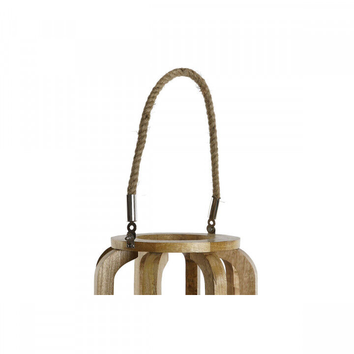 Bougeoir Home ESPRIT Naturel Verre Bois de manguier