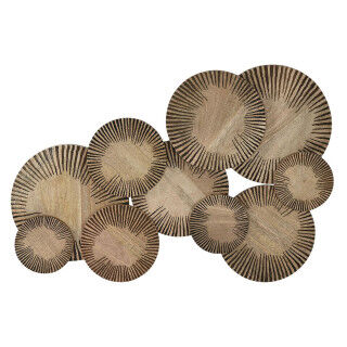 Wall Decoration Home ESPRIT Natural Modern Circles 84 X 4,5 X 56 CM