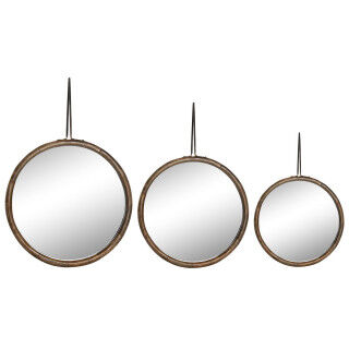 Espejo de pared Home ESPRIT Natural Tropical (3 Piezas)