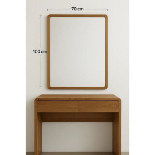 Espejo de pared Home ESPRIT Marrón Natural Urbano 70 x 3 x 100 cm