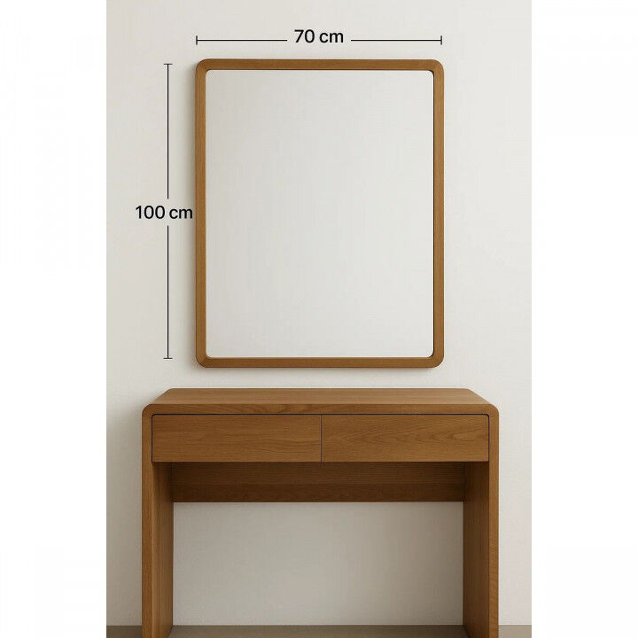 Wandspiegel Home ESPRIT Bruin Natuurlijk Stads 70 x 3 x 100 cm