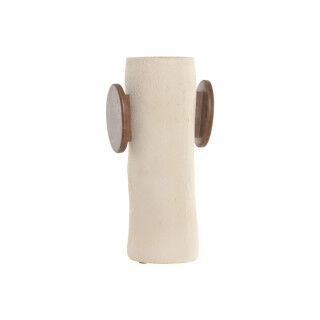 Vase Home ESPRIT Marron Beige Bois de manguier Papier mâché