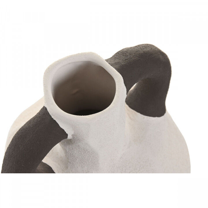 Jarrón Home ESPRIT Blanco Gris Gres 14 x 14 x 19 cm