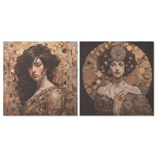 Toile Home ESPRIT Toile 120 x 3 x 120 cm