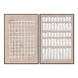 Canvas Home ESPRIT Wit Natuurlijk Modern Stads (2 Stuks)