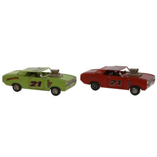 Figura Decorativa Home ESPRIT Rojo Verde Vintage 25,5 x 10 x 8,5 cm (2 Unidades)