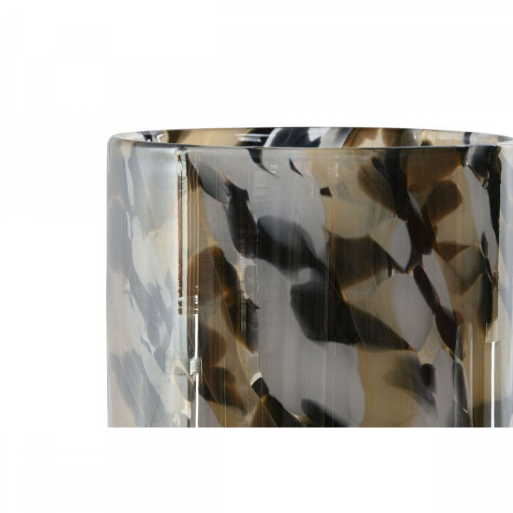 Kerzenschale Home ESPRIT Schwarz Creme Kristall 12 x 12 x 11,5 cm