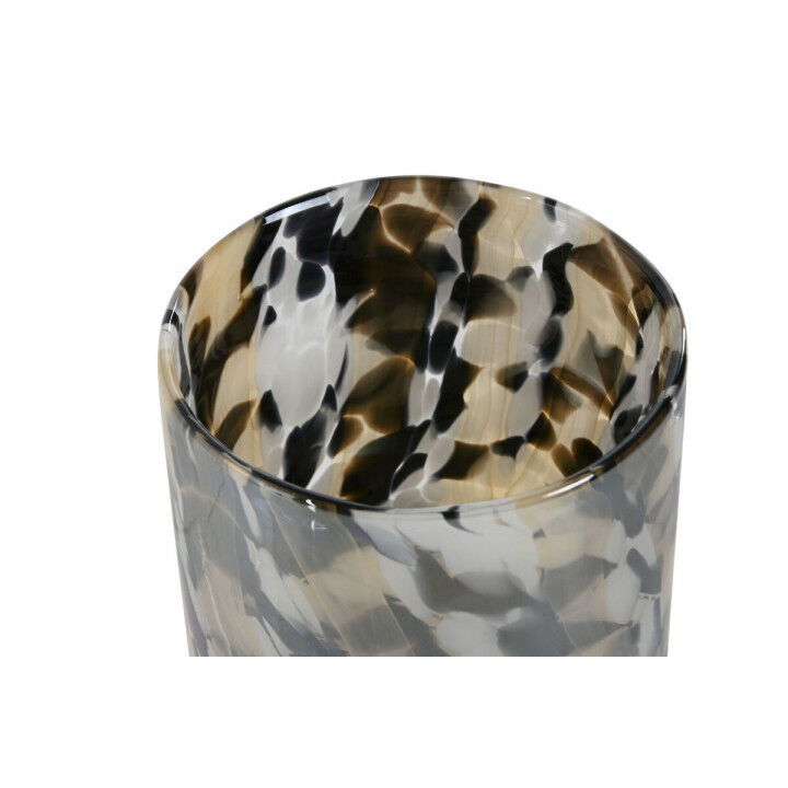 Kerzenschale Home ESPRIT Schwarz Creme Kristall 12 x 12 x 11,5 cm