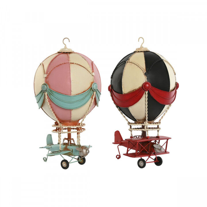 Figura Decorativa Home ESPRIT Azul Rosa Vintage 17 x 17 x 32 cm (2 Unidades)