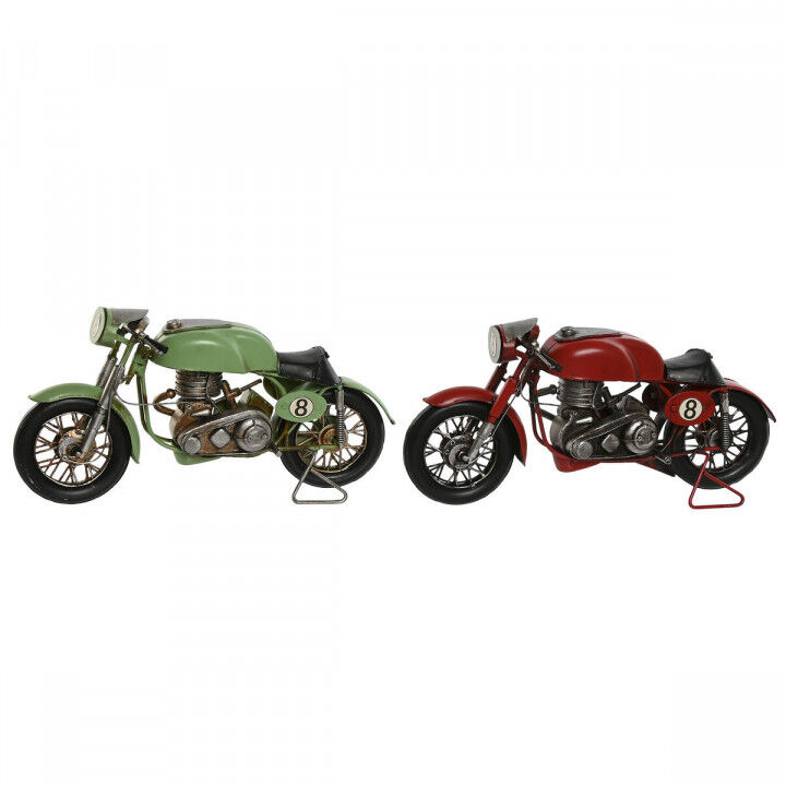 Statua Decorativa Home ESPRIT Rosso Verde Vintage 32 x 11 x 15 cm (2 Unità)