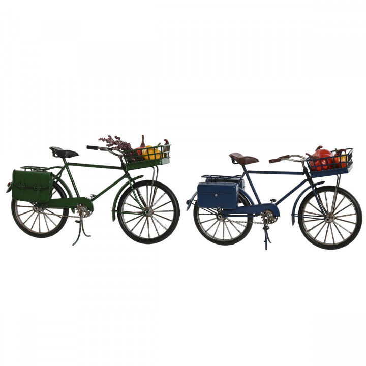 Statua Decorativa Home ESPRIT Verde Blu Marino Vintage 30 x 9 x 17 cm (2 Unità)