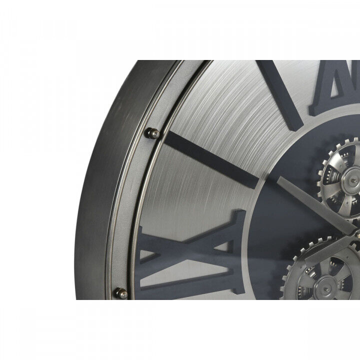 Reloj de Pared Home ESPRIT Champán Metal Cristal 80 x 10 x 80 cm