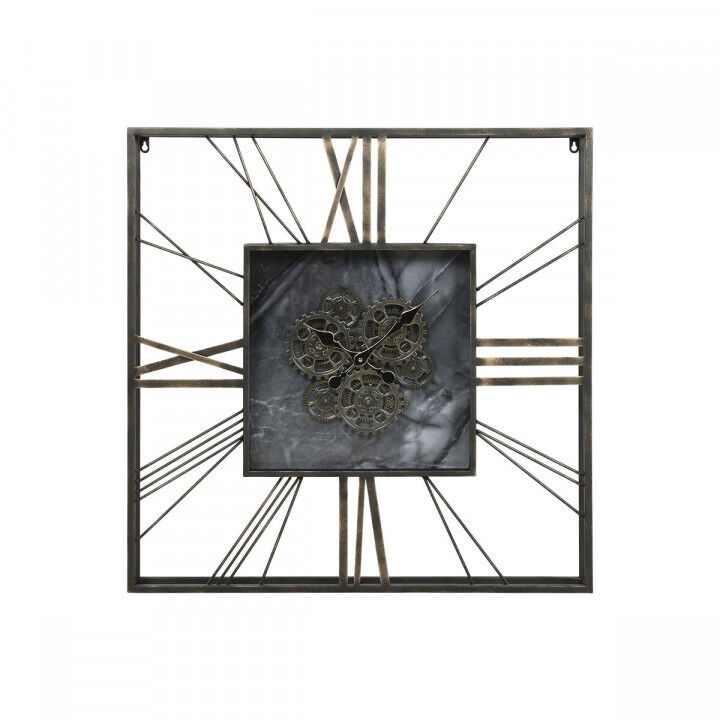 Horloge Murale Home ESPRIT Noir Doré Métal Verre 80 x 8 x 80 cm