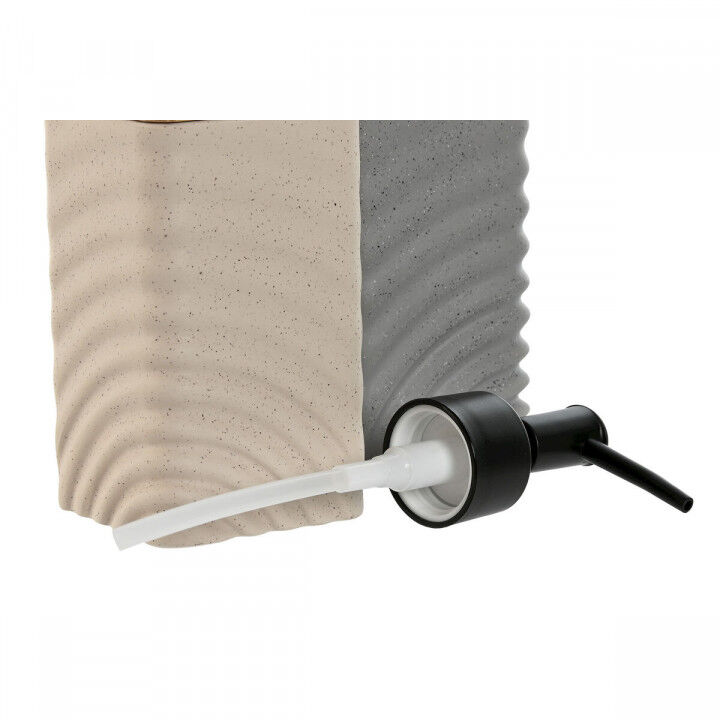 Zeepdispenser Home ESPRIT Zwart Grijs Crème Bamboe Dolomite 320 ml (2 Stuks)
