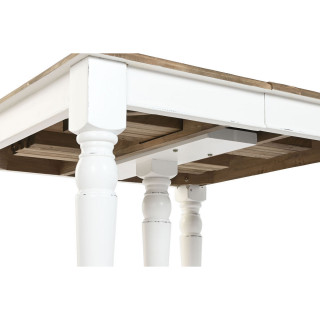 Eettafel Home ESPRIT Wit Spar 100 x 100 x 78 cm