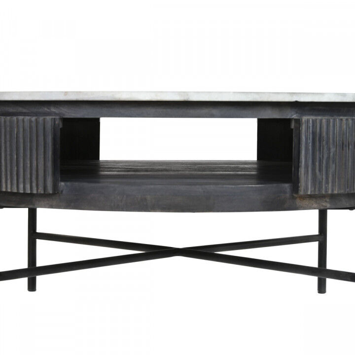 Hoofdtafel DKD Home Decor Marmer Mangohout (90 x 90 x 42 cm)