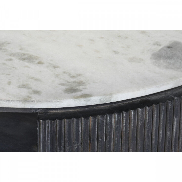 Hoofdtafel DKD Home Decor Marmer Mangohout (90 x 90 x 42 cm)