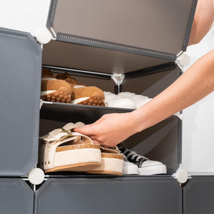 Schuhschrank Grau (Restauriert B)