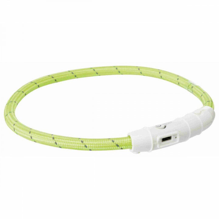 Collier à LED pour Animaux Trixie Flash USB Vert