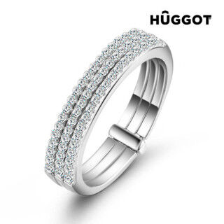 Hûggot Drie 925 Ring van sterling zilver met zirkonen
