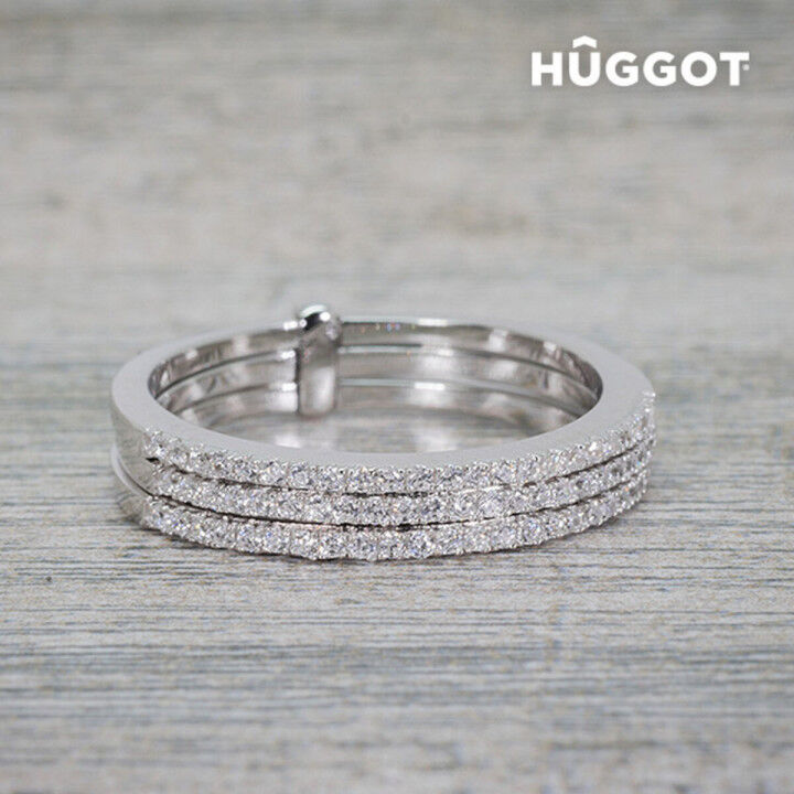 Ring 925 Sterlingsilber mit Zirkoniasteinen Three Hûggot