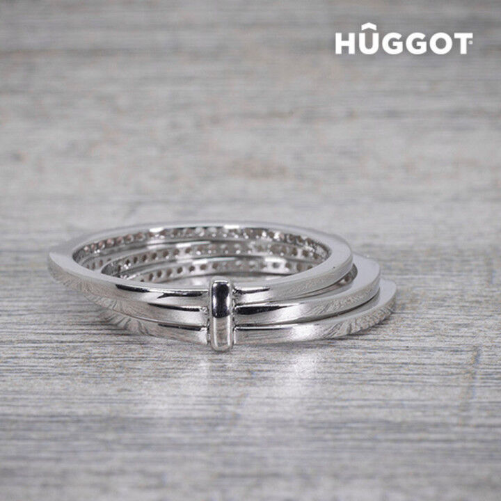 Anillo de Plata Esterlina 925 con Zirconitas Three Hûggot