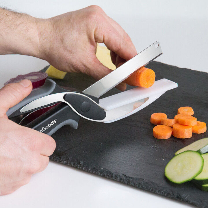 Mes-Schaar met Ingebouwde Minisnijplank Scible InnovaGoods