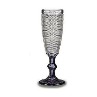 Champagneglas Vivalto Transparant Antraciet Glas 185 ml