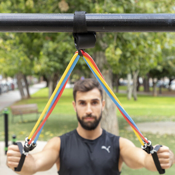 Set de Bandes de Résistance avec Accessoires et Guide d´Entraînement Rebainer InnovaGoods 5 Unités